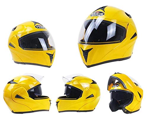 Casco de motocicleta plegable modular para casco de carreras doble visera