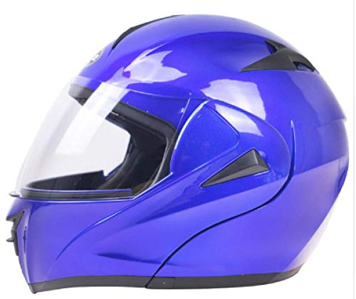 Casco de motocicleta plegable modular para casco de carreras doble visera