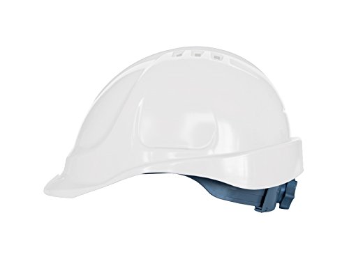 Casco de protección con cinta de sujeción, tamaño ajustable, EN397, color rojo