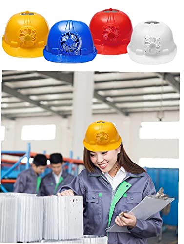 Casco de seguridad industrial, con ventilador de refrigeración solar trabajador de construcción Hard Hat Hat Blue MÁS INFERENCIA PROTECCIÓN