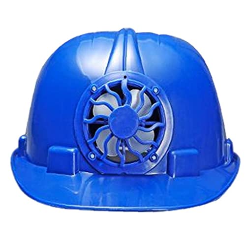 Casco de seguridad industrial, con ventilador de refrigeración solar trabajador de construcción Hard Hat Hat Blue MÁS INFERENCIA PROTECCIÓN