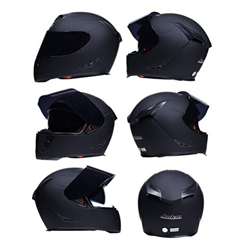 Casco integral de motocicleta Casco de motocicleta de fibra de carbono Uso de todas las estaciones Moto Casco Doble Len Capacete