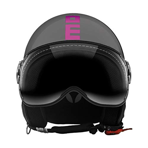 Casco Jet Fighter MOMODESIGN gris brillante Decal Fluo fuxia talla S