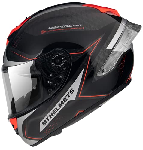 Casco MT INTREGRAL DE Carbono Modelo Rapide Pro Master A7 Rojo Brillo HOMOLOGADO con ALERON Trasero Unisex Dot (S)