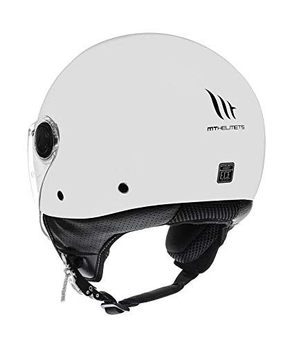 Casco MT OF501 Street Solid Blanco Perla Tamanho S