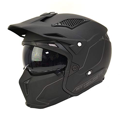 Casco MT TR902XSV Streetfighter SV SÓLIDO A1 Negro Mate Talla L