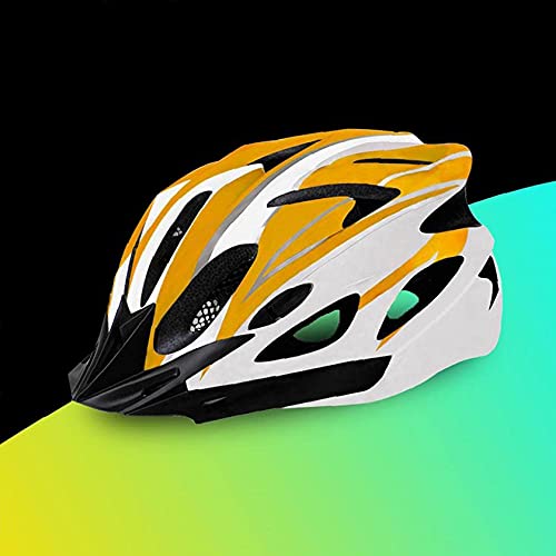 Cascos De Ciclismo Multiuso Casco De Bicicleta Adulto Casco De Ciclo para Hombres Helmets De Esquí Casco De Ciclismo Adulto Ajustable para Deportes Al Aire Libre Accesorios De Montar(Color:Naranja)