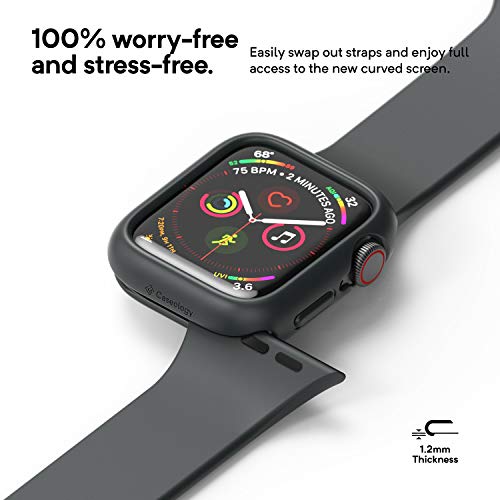 Caseology Nero Funda Compatible con Apple Watch 41mm Serie 7 / 40mm SE, Series 6 (2020), Series 5 (2019), Series 4 (2018) - Black