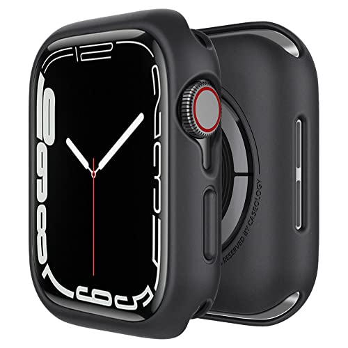 Caseology Nero Funda Compatible con Apple Watch 41mm Serie 7 / 40mm SE, Series 6 (2020), Series 5 (2019), Series 4 (2018) - Black