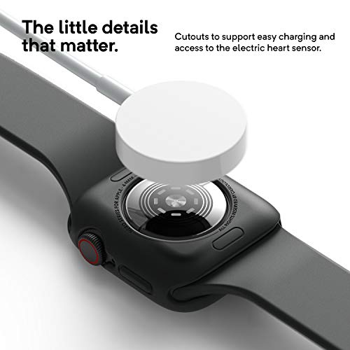 Caseology Nero Funda Compatible con Apple Watch 41mm Serie 7 / 40mm SE, Series 6 (2020), Series 5 (2019), Series 4 (2018) - Black