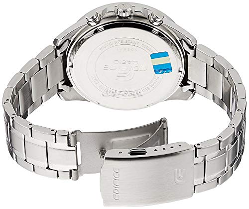 Casio EDIFICE Reloj en caja sólida, 10 BAR, Azul/Negro, para Hombre, con Correa de Acero inoxidable, EFR-552D-1A2VUEF