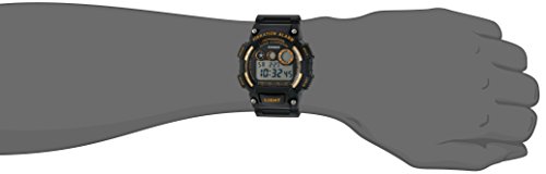 Casio Men's 'Super Illuminator' Quartz Stainless Steel and Resin Watch, Color:Black (Model: W-735H-1A2VCF)