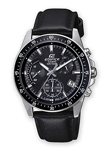 Casio Reloj Cronógrafo para Hombre de Cuarzo con Correa en Cuero EFV-540L-1AVUEF