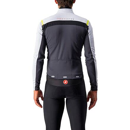 castelli Alpha Ros 2 Light Jacket Chaqueta, Hombre, Gris Plateado y Gris Oscuro, L