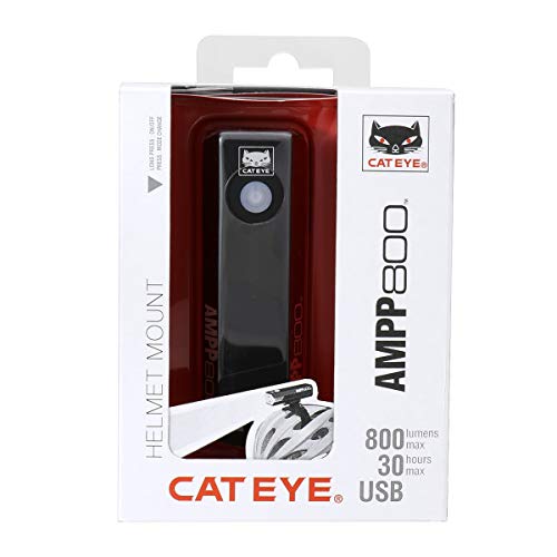 CatEye AMPP 800 with Helmet Mount Kit Luz Delantera, Unisex, Negro