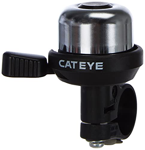 CatEye Pb-1000 Wind-Bell Timbre para Bicicleta, Unisex Adulto, Plateado/Negro, Talla única