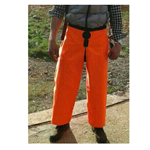 CAZA Y AVENTURA Pernera Mujer Naranja fosforito Artesanal e Impermeable. Talla M