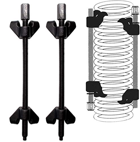 CCLIFE 2pieza Juego de compresores de muelle kit Compresor Muelles Amortiguador para muelles de suspensión 370mm