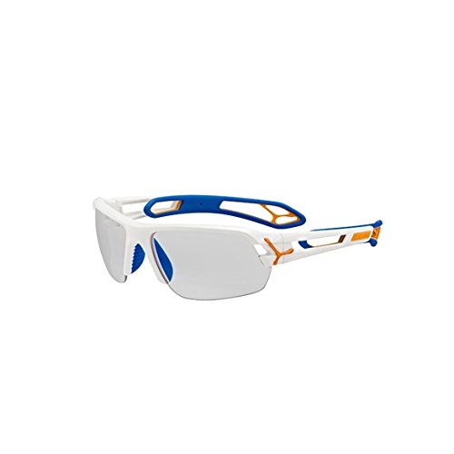Cébé S'Track L Pro - Gafas de Sol para Hombre, Color Blanco, Azul y Naranja