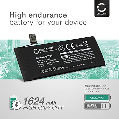 CELLONIC® Batería Repuesto Compatible con Apple iPhone SE (1.Gen), 616-00106 1624mAh Pila Smartphone/teléfono móvil, Pila sustitución