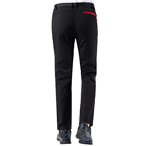 Cenchang Pantalones Trekking Hombre Pantalon Montaña Hombre Pantalones Aire Libre de Hombre Deportivo Transpirable Secado Rápido Pantalones Escalada Senderismo Outdoor (Negro, X-Large)