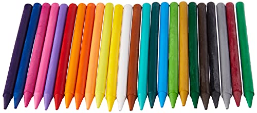 Ceras de Colores Plasti Alpino PA000024- Estuche de Ceras para Niños de 24 Unidades - Lápices de Cera para Manualidades y Uso Escolar - No Manchan, Más Resistentes