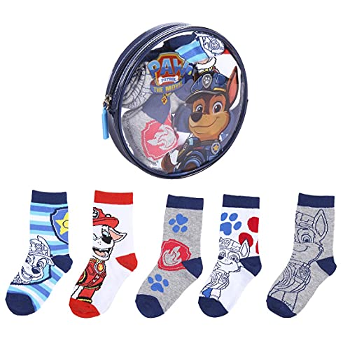 CERDÁ LIFE'S LITTLE MOMENTS 2200007421_T2530-C81 Pack de 5 Calcetines de Algodón de Paw Patrol para Niño con Licencia Oficial Nickelodeon, Multicolor, 25-30 para Niños