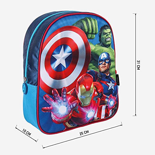 CERDÁ LIFE'S LITTLE MOMENTS Botella de Agua Infantil The Avengers-Licencia Oficial Marvel para Niños, Azul, Mochila Recomendada 3-6 años, en Edad de Preescolar