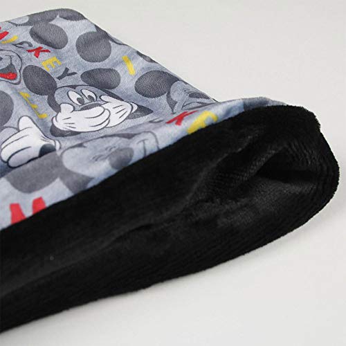 CERDÁ LIFE'S LITTLE MOMENTS Braga para El Cuello Infantil de Mickey-Licencia Oficial Disney Bufanda para Clima frío, Gris, Talla única para Niños