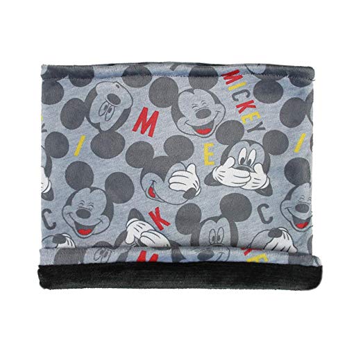 CERDÁ LIFE'S LITTLE MOMENTS Braga para El Cuello Infantil de Mickey-Licencia Oficial Disney Bufanda para Clima frío, Gris, Talla única para Niños