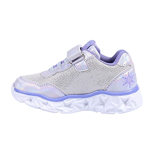 CERDÁ LIFE'S LITTLE MOMENTS, Zapatillas con Luces Niña de Frozen-Licencia Oficial Disney Niñas, Plateado, 26 EU