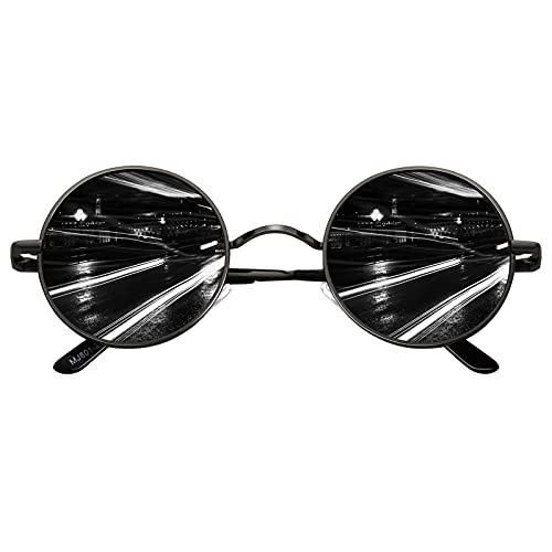 CGID E01 Estilo Vintage Retro Lennon inspirado círculo metálico redondo gafas de sol polarizadas para hombres y mujeres