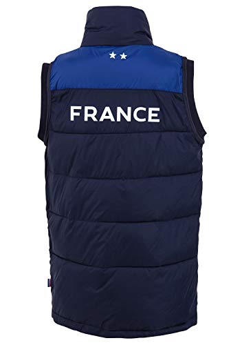 Chaleco de pluma de la selección francesa de fútbol para niño, colección oficial de la FFF, talla infantil, Niñas, azul, 10 años