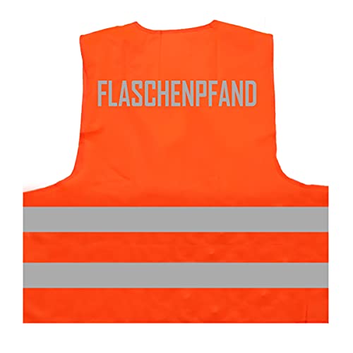 Chaleco reflectante – Chaleco reflectante – Botella – Chaleco reflectante con impresión reflectante ID: 569, naranja, L/XL