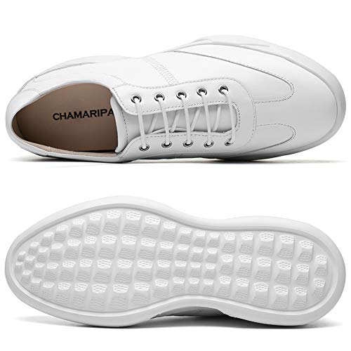 CHAMARIPA Elevator Shoes Hombres Altura Aumento Cuero Sport Sneaker Casual Levantamiento Invisible Tacón Zapatos Placa 2.76inch-H72C11K272D