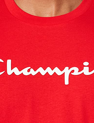 Champion Legacy Classic Logo Camiseta, Rojo, M para Hombre