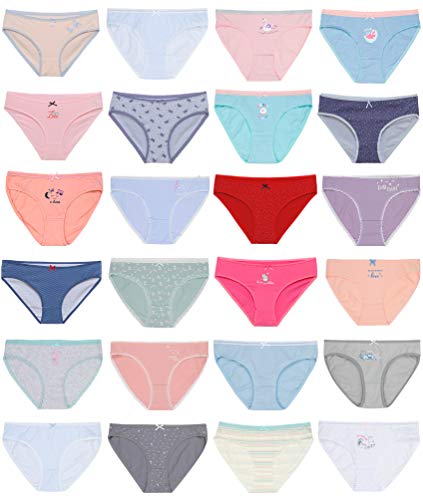 Channo Pack Sorpresa 12 Braguitas algodón Diferentes Dibujos. Tacto Suave, Tejido elástico. 12 Bragas al Azar (M)