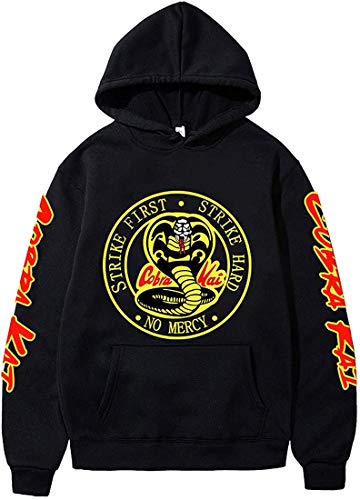 Chaos World Sudadera Cobra Kai con Capucha Ropa de Dibujos Animados 3D impresión Hombre de Manga Larga(XXS,0 Cobra Kai 1)