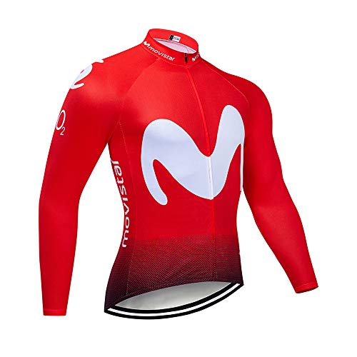 Chaqueta de Bicicleta de Manga Larga con Cremallera Completa Transpirable Bicicleta MTB Ropa de Bicicleta Reflectante Transpirable para Deportes al Aire Libre