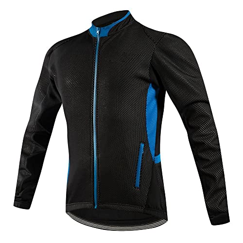 Chaqueta de ciclismo Iogas para hombre, chaqueta de ciclismo térmica, chaqueta de invierno cortavientos, impermeable, para deportes al aire libre, xx-large