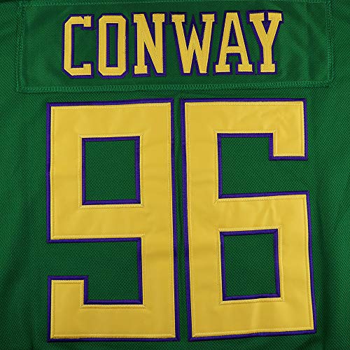 Charlie Conway #96 Mighty Ducks - Camiseta de hockey sobre hielo S-XXXL, forro polar verde con licencia oficial de star wars silent one crew., X-Large