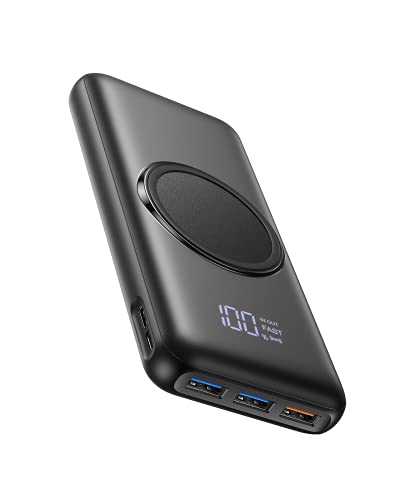 Cargador de teléfono portátil de 10000 mAh Carga rápida 2.4 A Baterías  externas Puertos duales con pantalla LCD Powerpack compatible con iPhone  Huawei