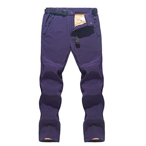 CHENSIYU Pantalones de nieve para mujer, impermeables, resistentes al viento, forrados, gruesos, de forro polar, para snowboard, para deportes y tiempo libre