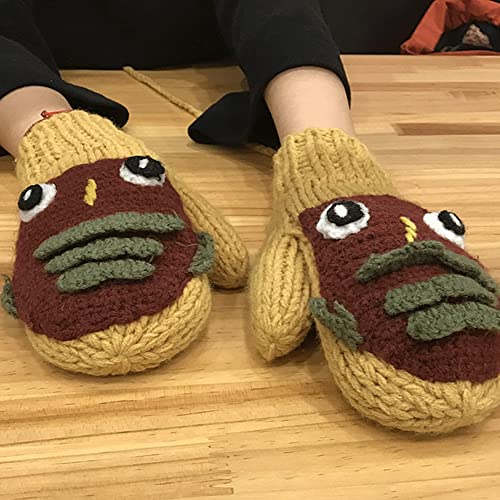 CHICAI Unisex Winter Flower Twist Flower Wool Wool Pantalla táctil Mittens Hembra Cashmere Elastic Nonslip Ciclismo Guantes de conducción