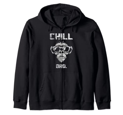 Chill Bro – Mono con gafas de sol, idea de regalo Sudadera con Capucha