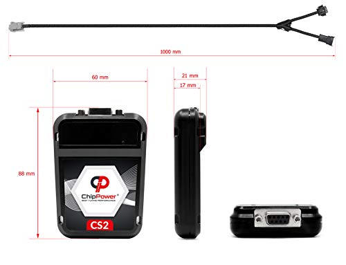 Chip de Potencia ChipPower CS2 para 3 serie E46 323i Ci 125 kW 170 CV 1998-2007 Tuning Box con Plug&Drive Gasolina ChipBox con un Enchufe Adaptado