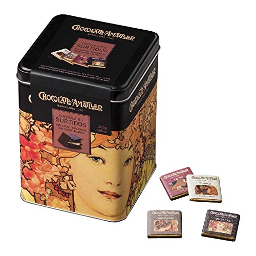 Chocolate Amatller Caja Regalo Metálica de Chocolates Variados 200gr