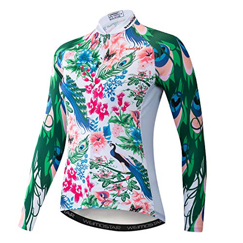 Ciclismo Jersey de manga larga para mujer chaqueta de ciclismo camisa de bicicleta ropa de bicicleta, forro polar verde con licencia oficial de star wars silent one crew., XXL pecho 97/102 cm