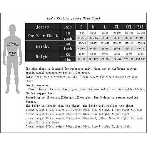 Ciclismo Jersey Mens Tops Racing Ciclismo Ropa Manga Corta Bicicleta Camisa, 1 León Negro, pecho 88/94 cm = etiqueta M