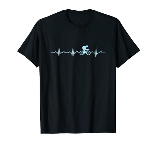 Ciclista Ciclismo Atleta Latidos Del Corazón Pulso Deporte Camiseta